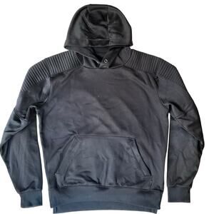 CSG Men’s Long Sleeve Hoodie Sweatshirt size S, Black, with Hand Warmer